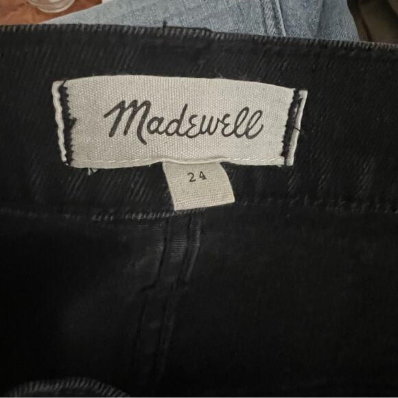 Madewell Step-Hem Jean Skirt in Washed Black - Picture 6 of 7